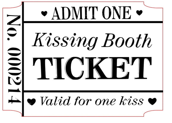 Kissing booth ticket